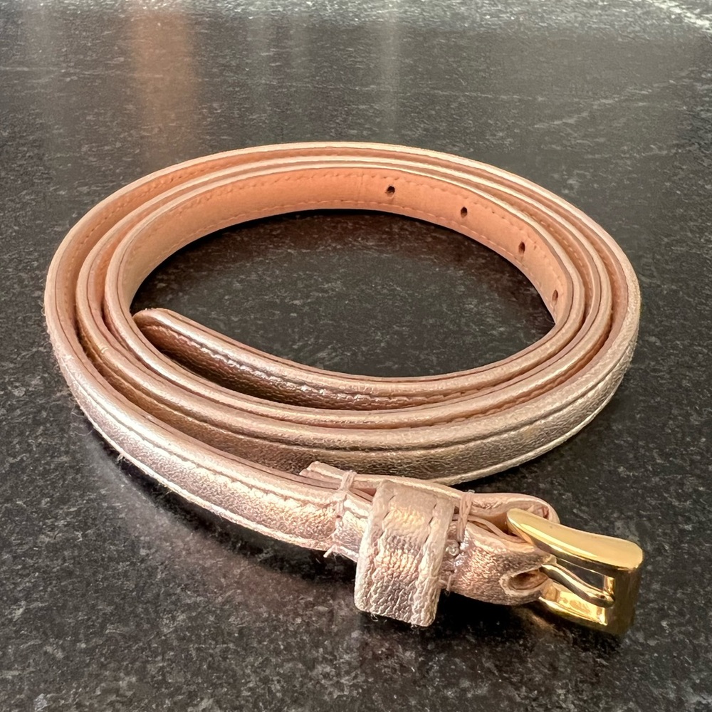 Rose Gold Metallic J. Crew Belt Size M
